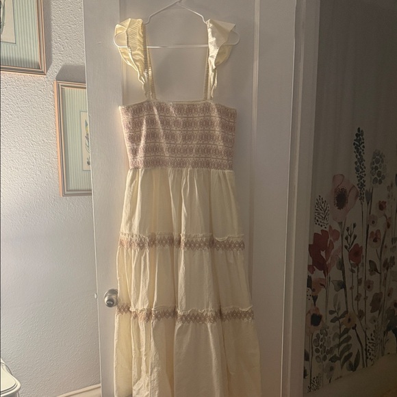 Cream Ruffled Sundress - Picture 1 of 2
